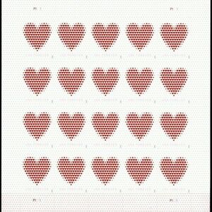 MADE OF HEARTS Sheet of 20 Forever  ##205716947626